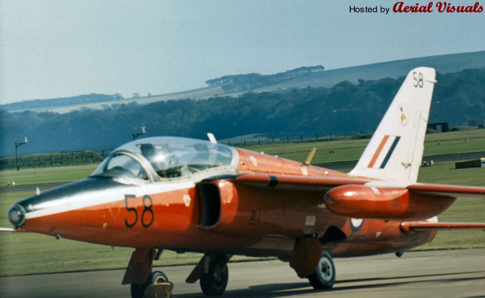 Aerial Visuals - Airframe Dossier - Folland Gnat T.1, S/n XS102 RAF, C ...