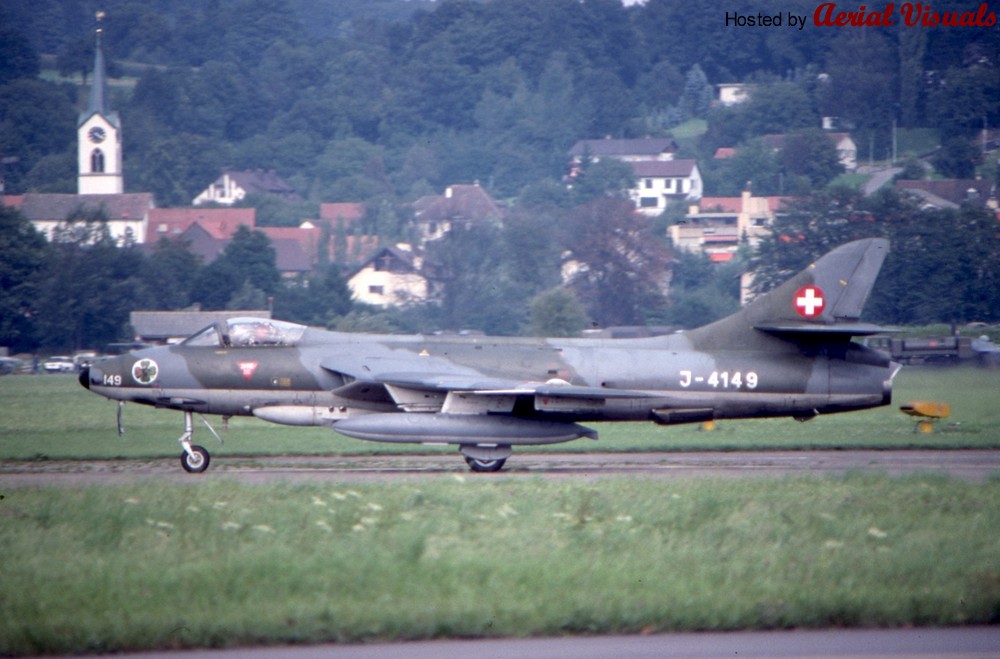 Aerial Visuals - Airframe Dossier - Hawker Hunter F.58A, s/n J-4149 ...