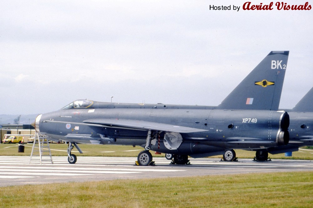 Aerial Visuals - Airframe Dossier - English Electric Lightning , s/n  XP749 RAF, c/n 95178